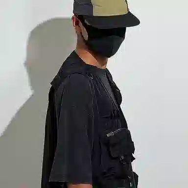 山一丸 平檐帽户外运动滑板日系拼色速干 鸭舌帽 男女同款情侣款