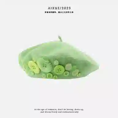 山一丸 冬季咖啡棕色毛呢复古秋冬气质百搭纽扣画家帽子 羊毛 贝雷帽 女款