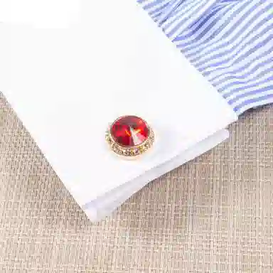 山一丸 欧美风法式衬衫 铜 袖扣 男款