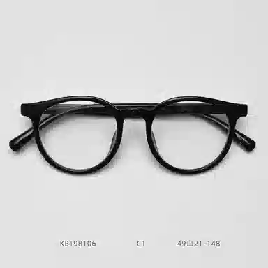 山一丸 复古韩系近视潮素颜个性街拍平光 圆形 光学镜架 男女同款情侣款