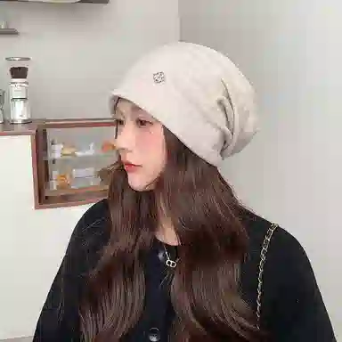 山一丸 显脸小时尚保暖防寒护耳套头 毛呢 帽子 男女同款情侣款