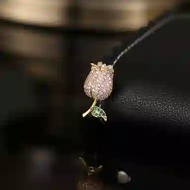 山一丸 日韩系列个性轻奢玫瑰花迷你闪耀网红女防走光扣领扣针 铜 胸针 女款