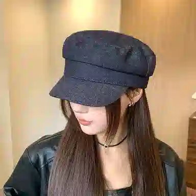 山一丸 复古百搭文艺个性 涤纶 贝雷帽 女款