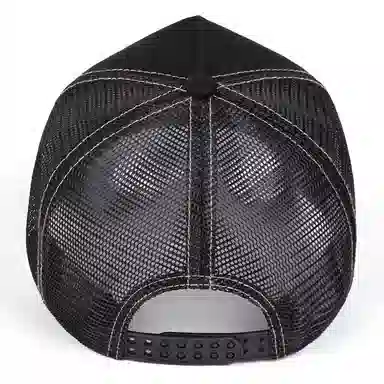 山一丸 美式复古牛头欧美嘻哈网眼透气遮阳 棉 鸭舌帽 男女同款情侣款