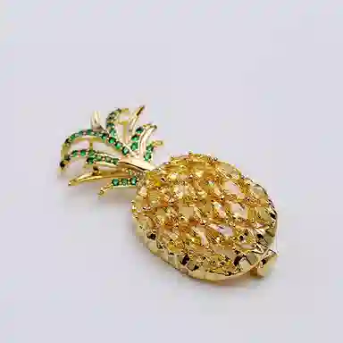 山一丸 菠萝可爱水果日韩气质时尚 环保铜 胸针 女款