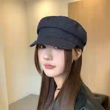 山一丸 复古百搭文艺个性 涤纶 贝雷帽 女款