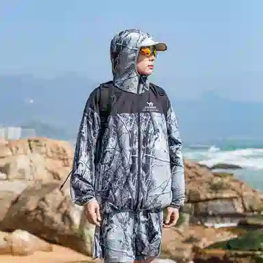 领航骆驼 山系户外防紫外线轻薄透气登山徒步防晒服 男女同款