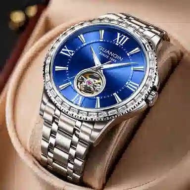 Guanqin Sparkling Series Skeleton Flywheel Mechanical Watch