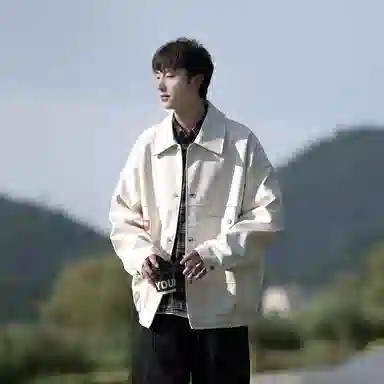 街头潮流美式复古宽松机车风外套皮衣 男女同款