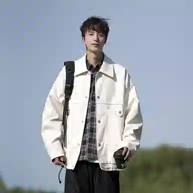 街头潮流美式复古宽松机车风外套皮衣 男女同款