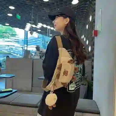 帕克熊 时尚潮流 尼龙 胸包 男女同款情侣款 多色