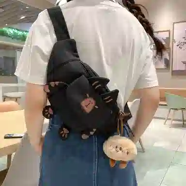 帕克熊 时尚潮流 尼龙 胸包 男女同款情侣款 多色