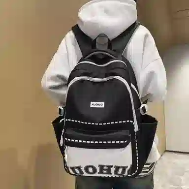 帕克熊 简约通勤 尼龙 双肩包 男女同款情侣款 多色