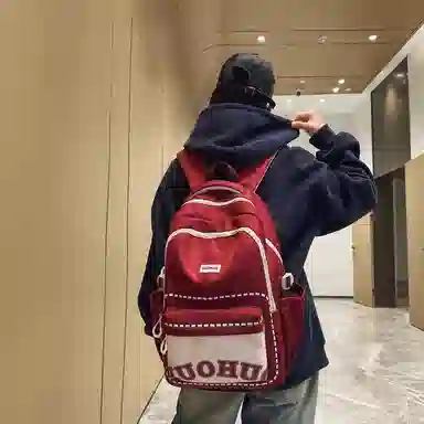 帕克熊 简约通勤 尼龙 双肩包 男女同款情侣款 多色