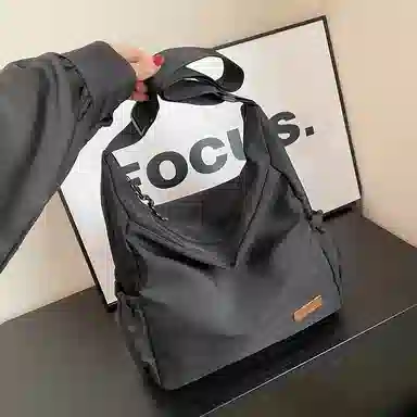 帕克熊 纯色简约百搭二次元时尚流行大学生包通勤上课 尼龙 腋下包手提斜挎包 常规 男女同款情侣款 橘色/白色/黑色/浅绿色