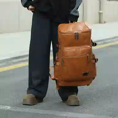 MingLu Retro PU Backpack