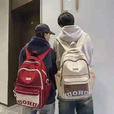 帕克熊 简约通勤 尼龙 双肩包 男女同款情侣款 多色