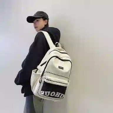 帕克熊 简约通勤 尼龙 双肩包 男女同款情侣款 多色