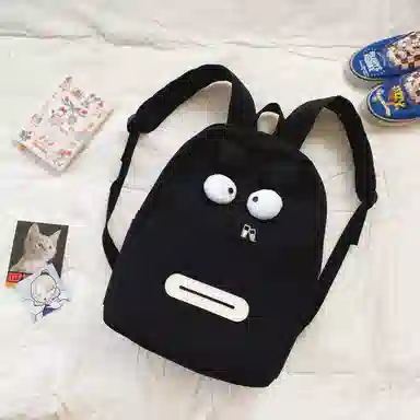 Park Bear Nylon Backpack Rose Red/Black