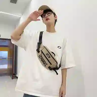 帕克熊 游玩大容量手机包时尚休闲潮 尼龙 单肩斜挎胸包 男女同款情侣款 多色