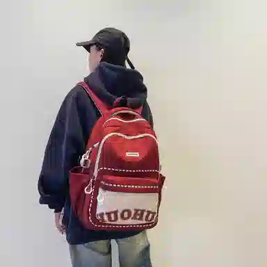 帕克熊 简约通勤 尼龙 双肩包 男女同款情侣款 多色