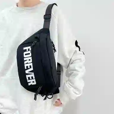 帕克熊 炫酷潮游玩日常通勤 尼龙布 胸包 常规 男女同款情侣款 多色