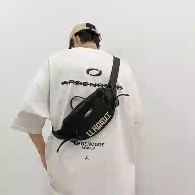 帕克熊 游玩大容量手机包时尚休闲潮 尼龙 单肩斜挎胸包 男女同款情侣款 多色