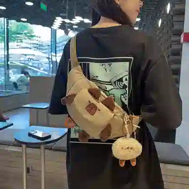 帕克熊 时尚潮流 尼龙 胸包 男女同款情侣款 多色