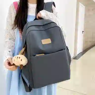 帕克熊 时尚潮流百搭 尼龙 双肩包 常规 女款 多色