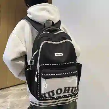 帕克熊 简约通勤 尼龙 双肩包 男女同款情侣款 多色