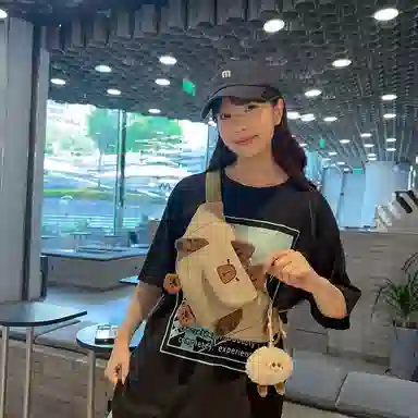 帕克熊 时尚潮流 尼龙 胸包 男女同款情侣款 多色