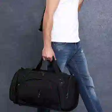 大容量旅行便捷 牛津布 单肩包行李袋旅行包 常规 男女同款情侣款 黑色/咖啡色/灰色/蓝色/深灰色