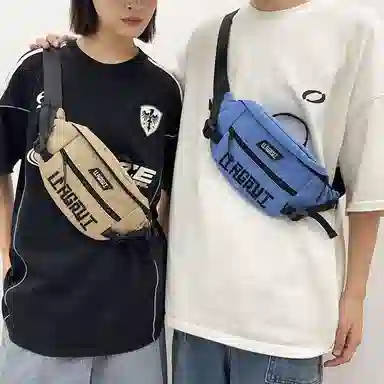 帕克熊 游玩大容量手机包时尚休闲潮 尼龙 单肩斜挎胸包 男女同款情侣款 多色