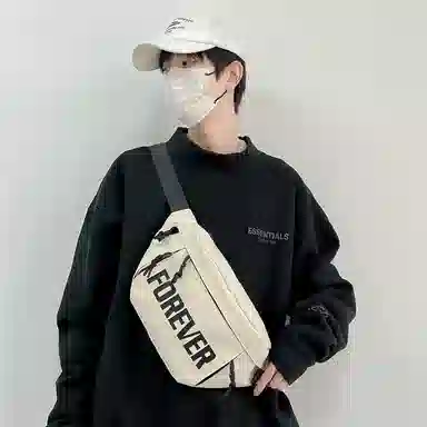 帕克熊 炫酷潮游玩日常通勤 尼龙布 胸包 常规 男女同款情侣款 多色