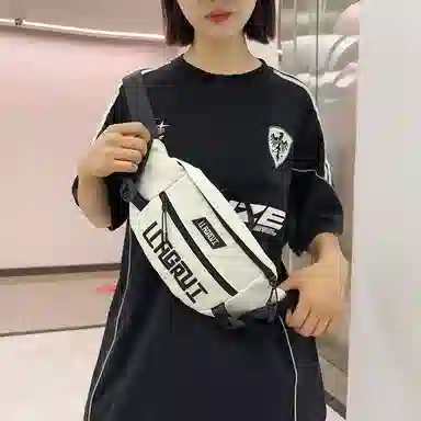 帕克熊 游玩大容量手机包时尚休闲潮 尼龙 单肩斜挎胸包 男女同款情侣款 多色