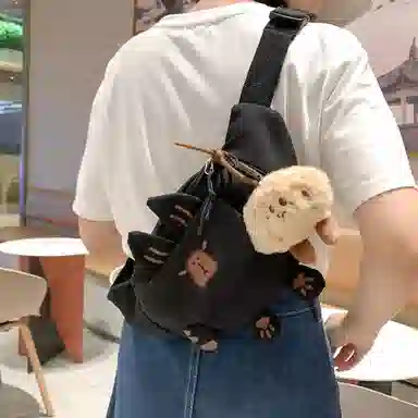 帕克熊 时尚潮流 尼龙 胸包 男女同款情侣款 多色