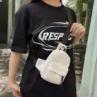 帕克熊 潮流个性时尚简约百搭 尼龙 胸包 男女同款情侣款 多色