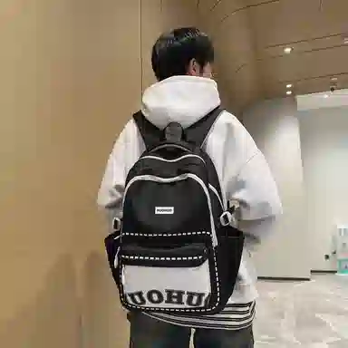 帕克熊 简约通勤 尼龙 双肩包 男女同款情侣款 多色