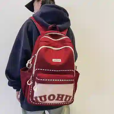 帕克熊 简约通勤 尼龙 双肩包 男女同款情侣款 多色