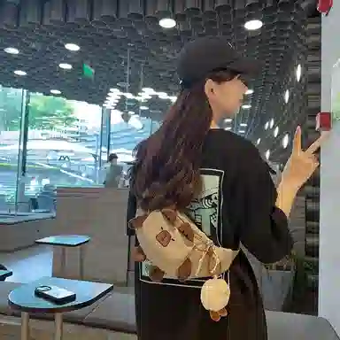 帕克熊 时尚潮流 尼龙 胸包 男女同款情侣款 多色