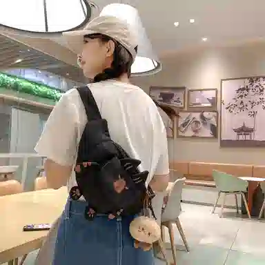 帕克熊 时尚潮流 尼龙 胸包 男女同款情侣款 多色