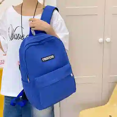 帕克熊 韩系轻便纯色 尼龙布 双肩包 男女同款情侣款 多色