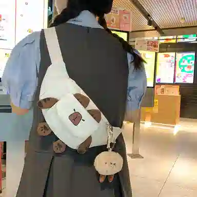 帕克熊 时尚潮流 尼龙 胸包 男女同款情侣款 多色