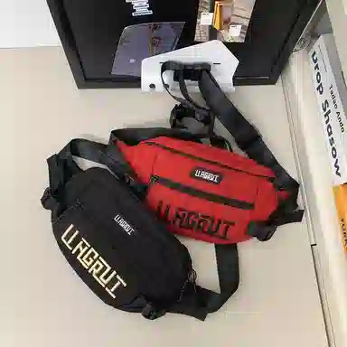 帕克熊 游玩大容量手机包时尚休闲潮 尼龙 单肩斜挎胸包 男女同款情侣款 多色