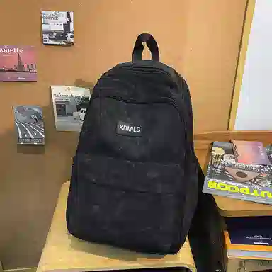 帕克熊 暗纹低调简约休闲韩系轻便大容量学生上课步行运动潮 尼龙 双肩包 男女同款情侣款 多色