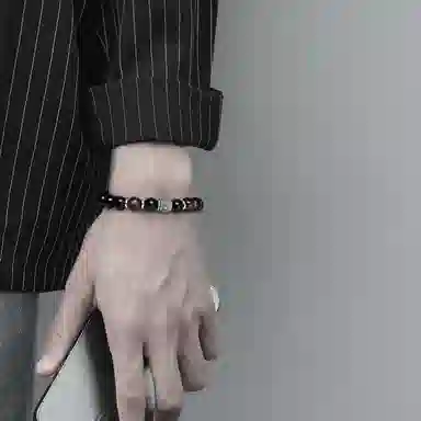 丰运阁 六字真言 国潮貔貅吞金兽复古事事顺利招财纳福平安喜乐 轻奢设计感 黑曜石 手串 男女同款情侣款