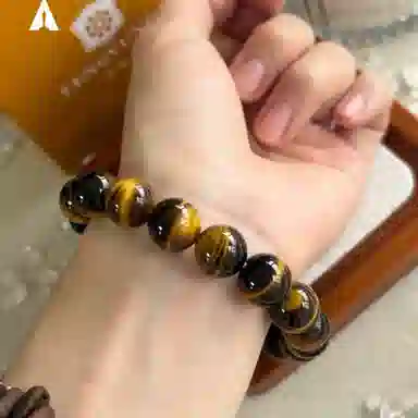 丰运阁 霸气钱来运转  黄色闪电 金色闪光水门 正气 能量压轴 勤奋好学上进 考研顺利  #好运 虎眼石 玉石手串 男女同款情侣款