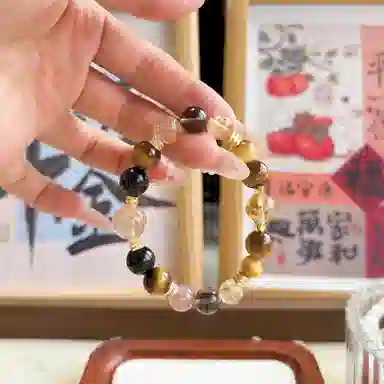 丰运阁 【财源滚滚黑金超金霸大综合】超级吸金招财小霸王助事业增强自信决策力领导力成功上岸 #好运天然 多色水晶 手串 男女同款情侣款