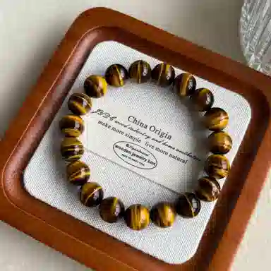 丰运阁 霸气钱来运转  黄色闪电 金色闪光水门 正气 能量压轴 勤奋好学上进 考研顺利  #好运 虎眼石 玉石手串 男女同款情侣款