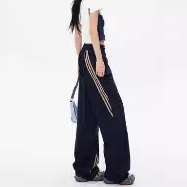 么宁 高腰宽松长裤工装裤 女款